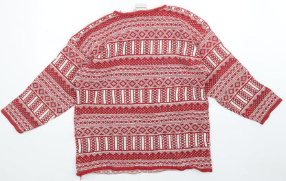 Womens UK Size M H&M Red Pullover Jumper