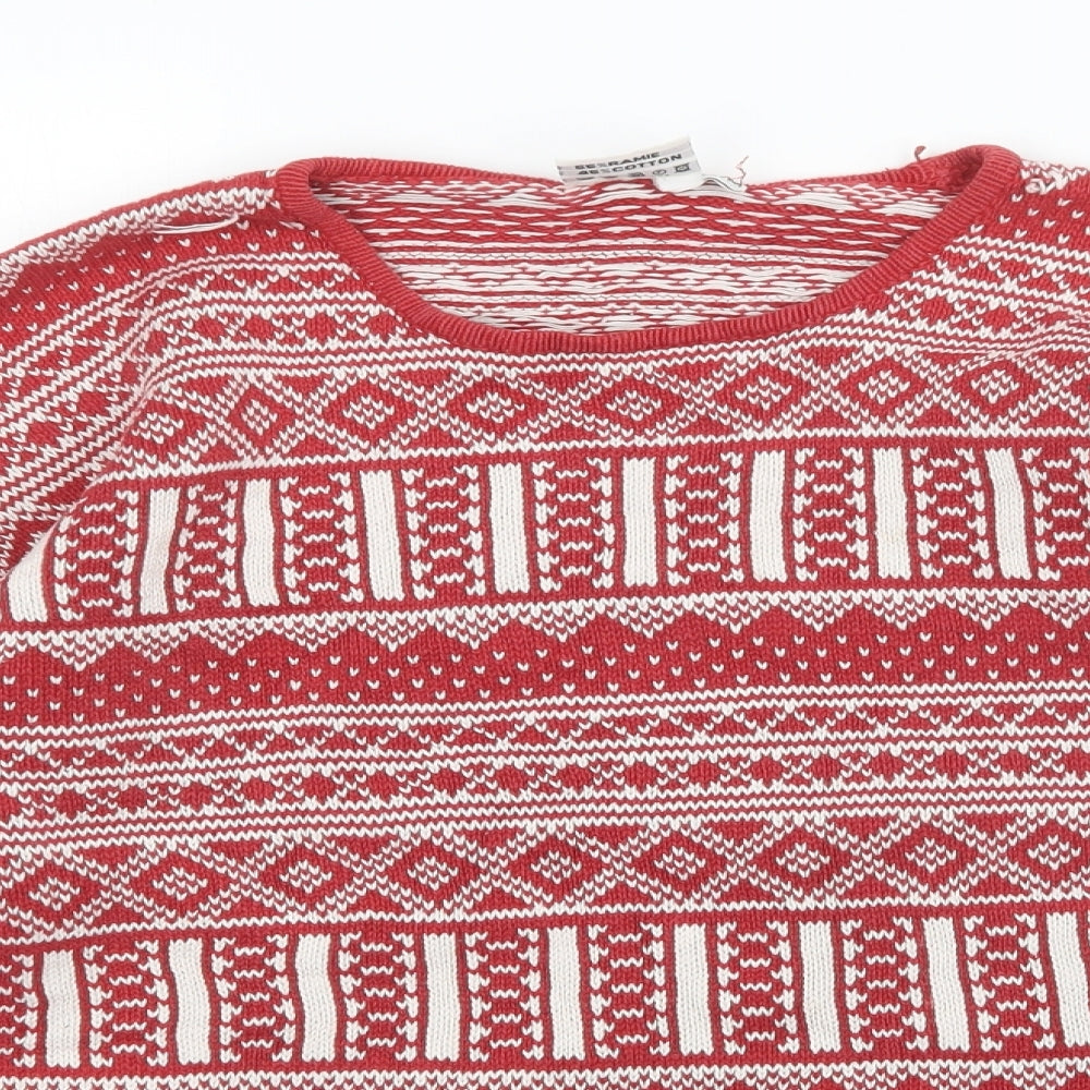 Womens UK Size M H&M Red Pullover Jumper