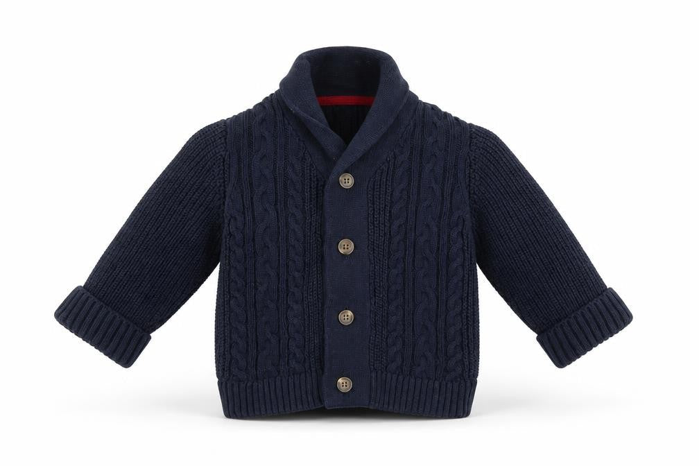 Front view of Mothercare Baby Blue Jacket Coatigan, size 12-18, Months