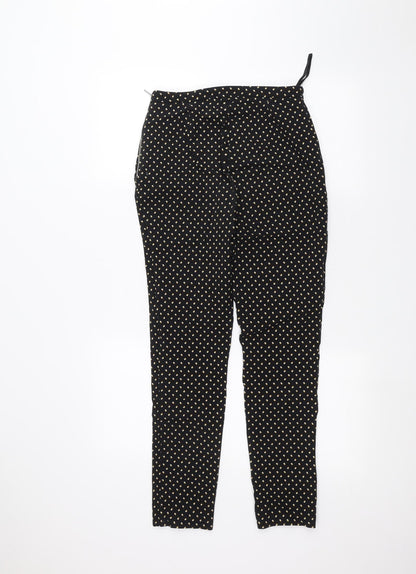 New Look Womens Black Polka Dot  Trousers  Size 12 L25 in