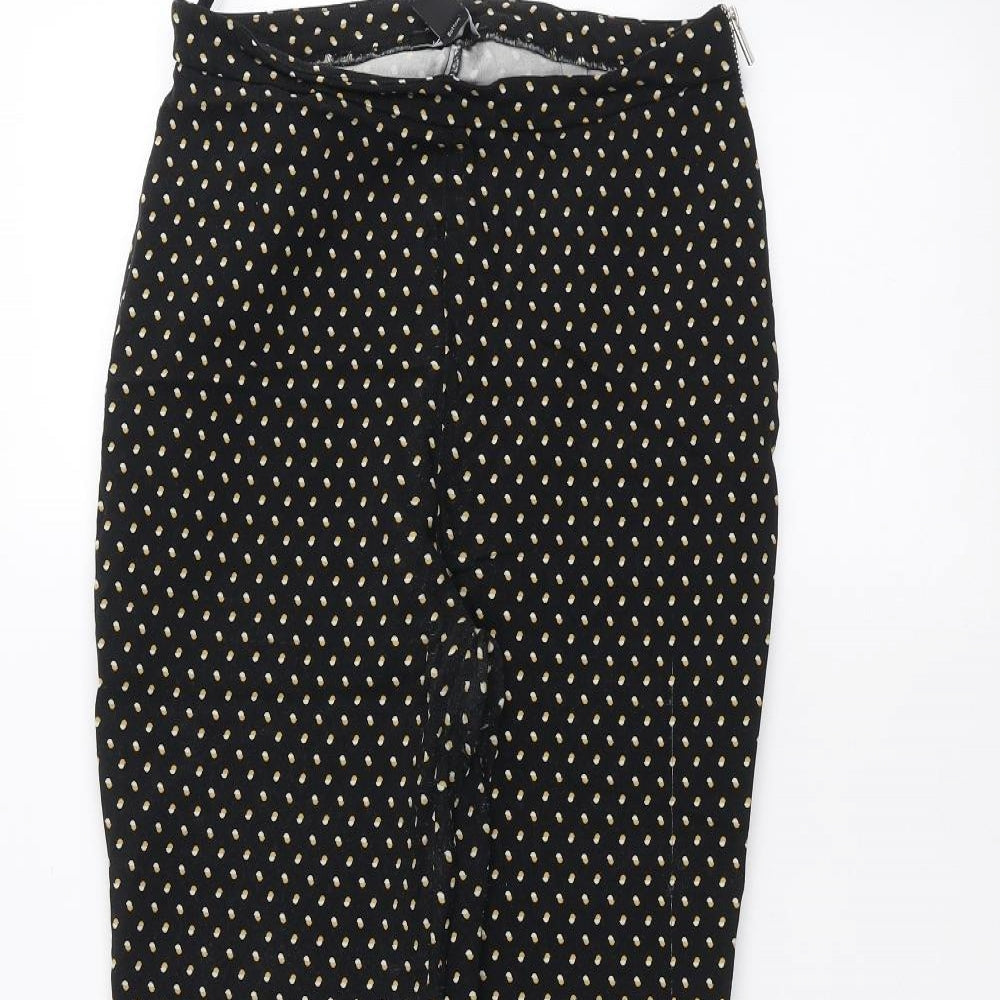 New Look Womens Black Polka Dot  Trousers  Size 12 L25 in