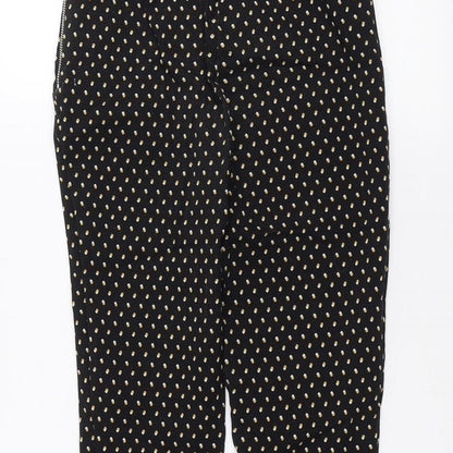 New Look Womens Black Polka Dot  Trousers  Size 12 L25 in