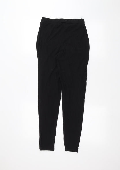 Womens UK Size 10 Boohoo Regular Fit  Black Trousers