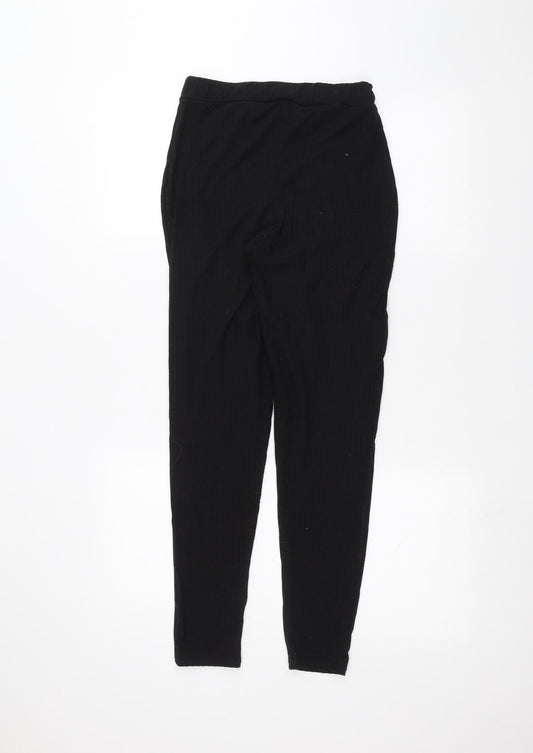 Womens UK Size 10 Boohoo Regular Fit  Black Trousers