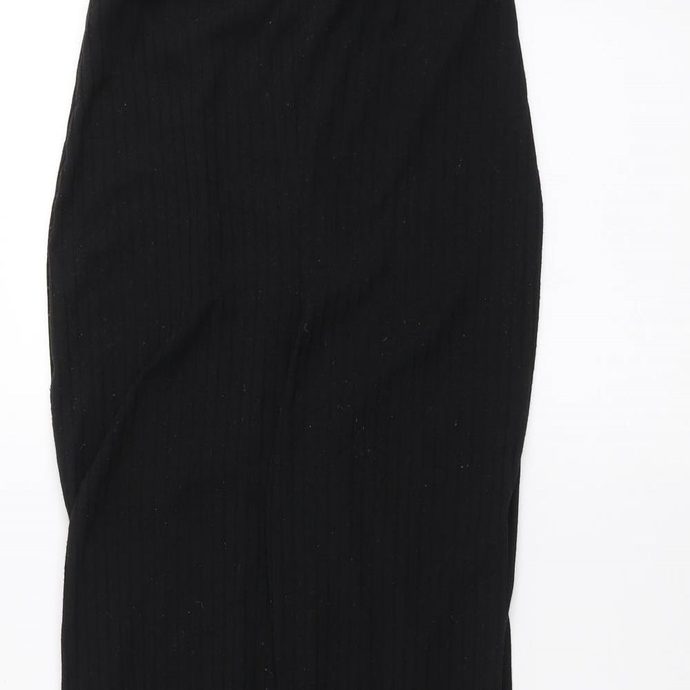 Womens UK Size 10 Boohoo Regular Fit  Black Trousers