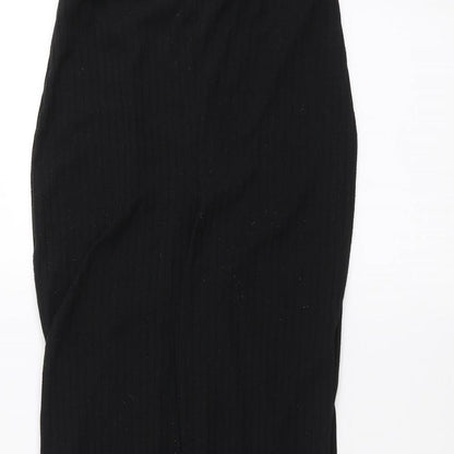 Womens UK Size 10 Boohoo Regular Fit  Black Trousers