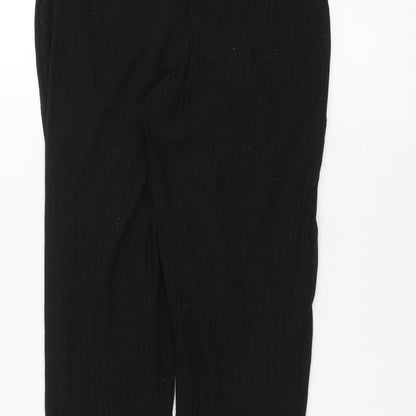 Womens UK Size 10 Boohoo Regular Fit  Black Trousers