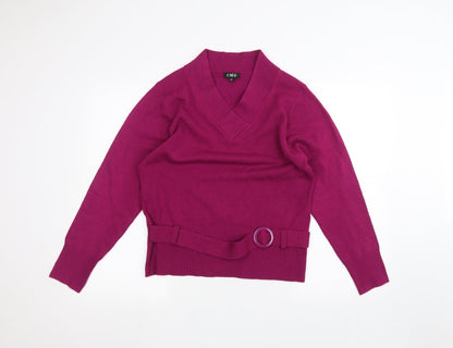 Womens UK Size XL CMD Purple Pullover Jumper