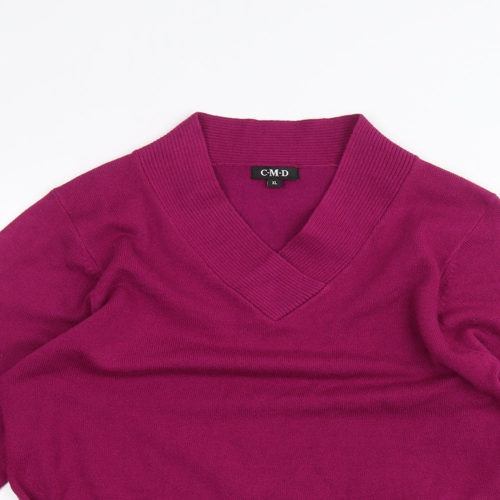 Womens UK Size XL CMD Purple Pullover Jumper