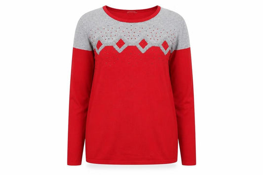Womens UK Size XL Dixie Red Pullover Jumper