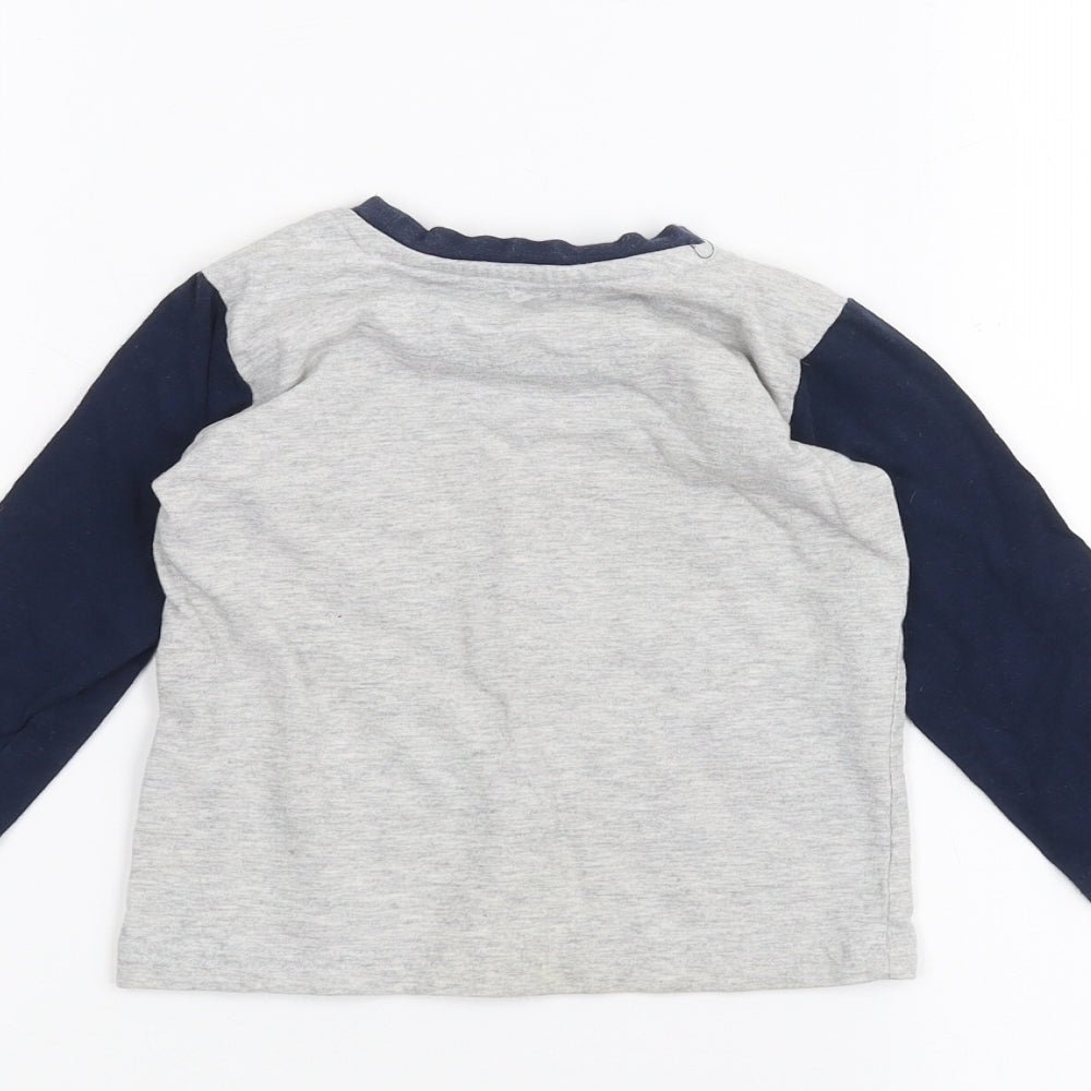Matalan Baby Grey   Basic T-Shirt Size 12-18 Months  - Fire Engine