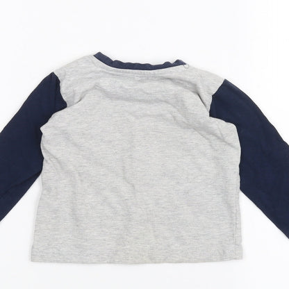Matalan Baby Grey   Basic T-Shirt Size 12-18 Months  - Fire Engine