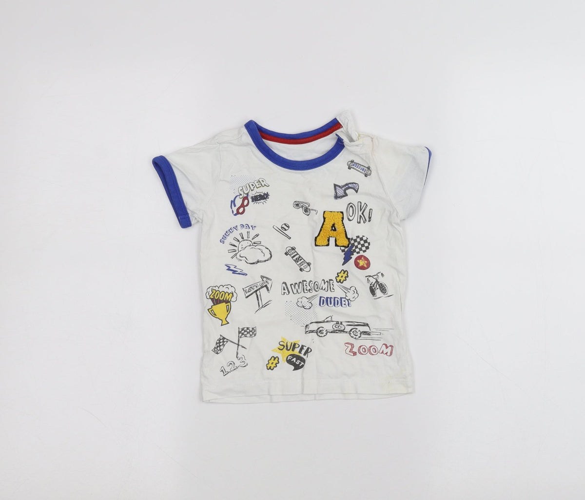 Matalan Baby White   Basic T-Shirt Size 12-18 Months