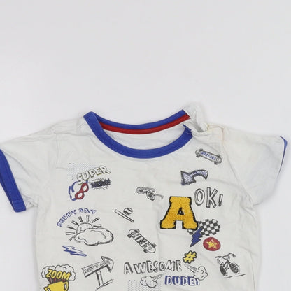 Matalan Baby White   Basic T-Shirt Size 12-18 Months