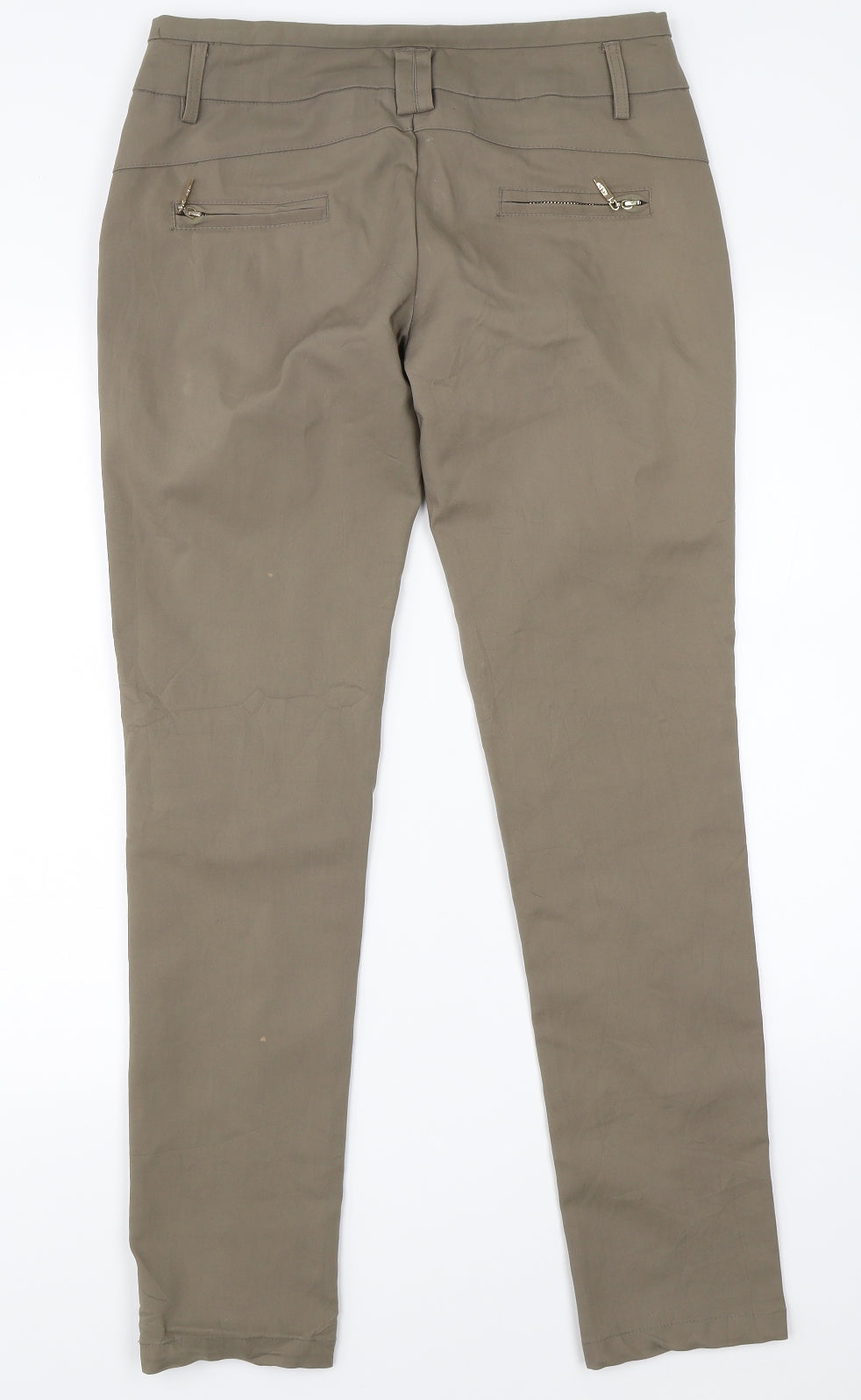 Womens UK Size XL Preworn Regular Fit Dress Pants Green Trousers