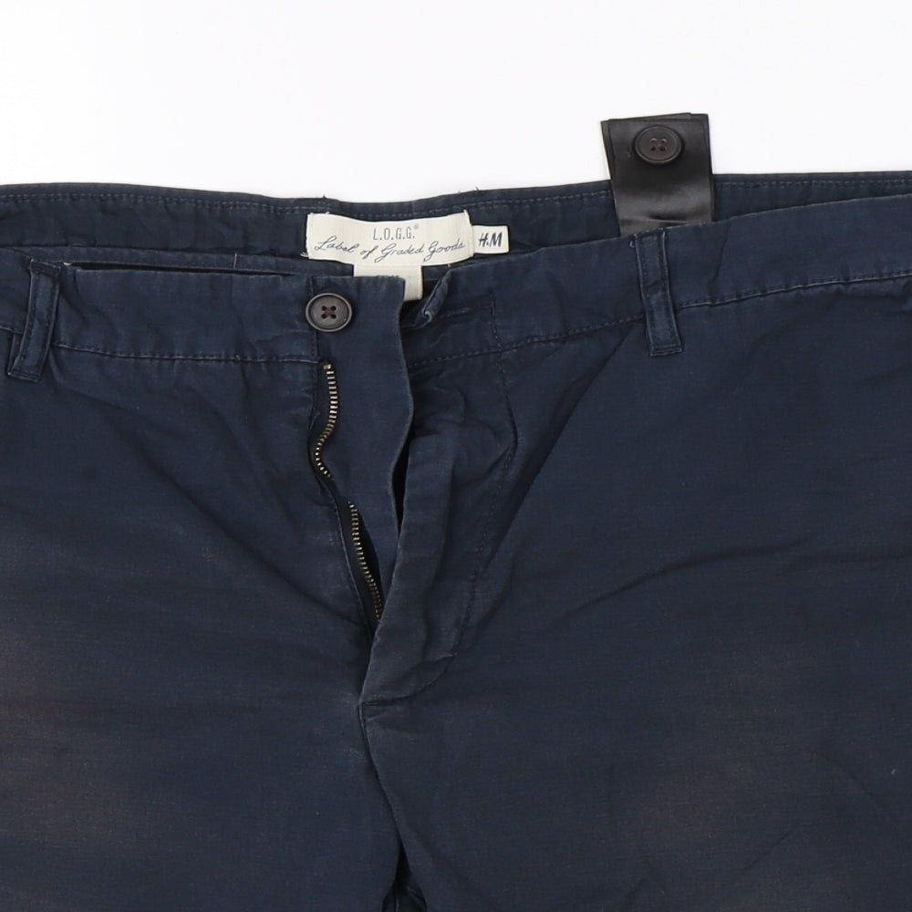 H&M Womens Blue   Cargo Shorts Size 8
