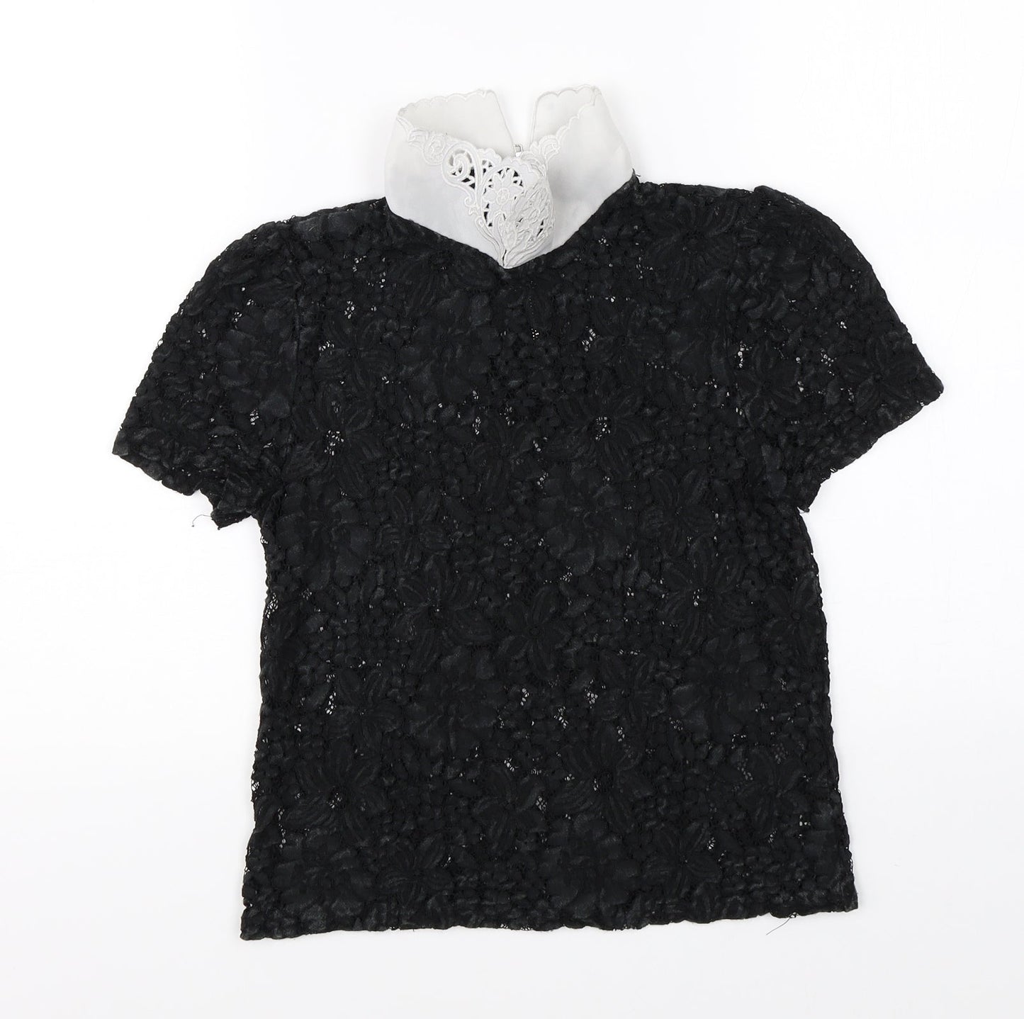 Womens UK Size 8 New Look Black Basic Blouse