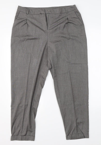 Very Womens Grey   Dress Pants Trousers Size 14 L24 in