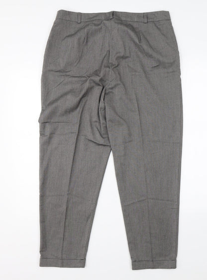 Very Womens Grey   Dress Pants Trousers Size 14 L24 in