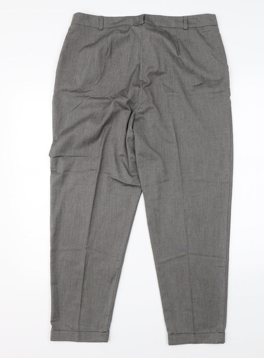 Very Womens Grey   Dress Pants Trousers Size 14 L24 in