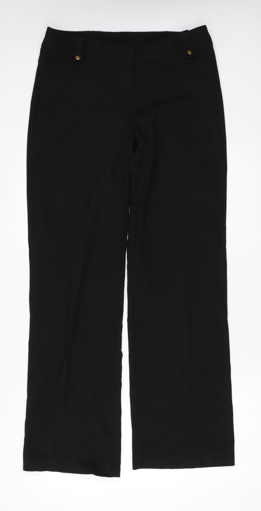 AMARANTO Womens Black   Dress Pants Trousers Size 12 L30 in