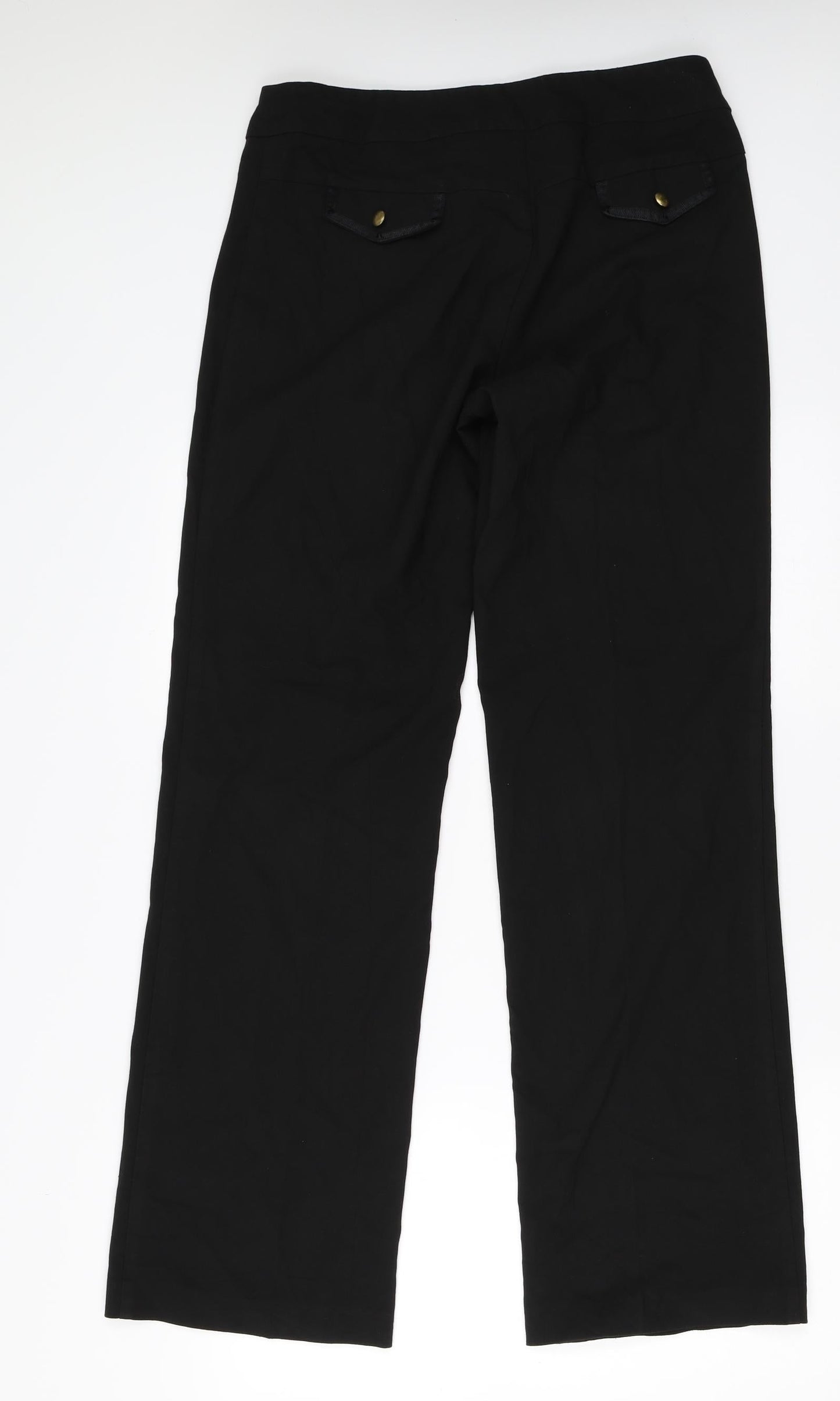 AMARANTO Womens Black   Dress Pants Trousers Size 12 L30 in