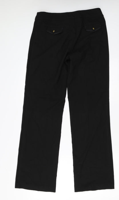 AMARANTO Womens Black   Dress Pants Trousers Size 12 L30 in