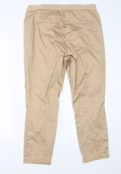 Womens UK Size 18 H&M Regular Fit Chino Brown Trousers