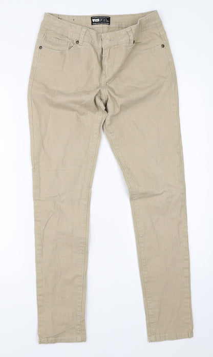 Womens UK Size 28 in Yes Yes Regular Fit Chino Beige Trousers
