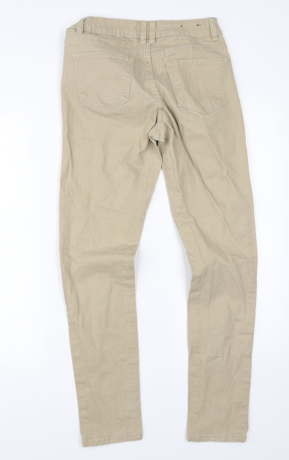 Womens UK Size 28 in Yes Yes Regular Fit Chino Beige Trousers