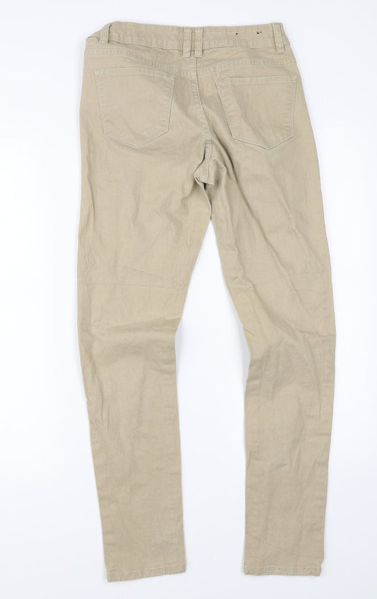 Womens UK Size 28 in Yes Yes Regular Fit Chino Beige Trousers