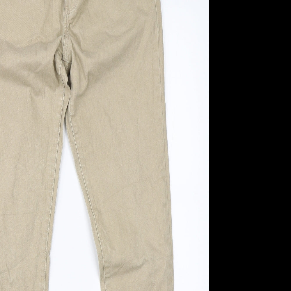 Womens UK Size 28 in Yes Yes Regular Fit Chino Beige Trousers