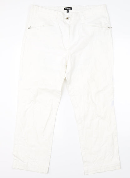 Ulla Popken Womens White   Trousers  Size 18 L28 in