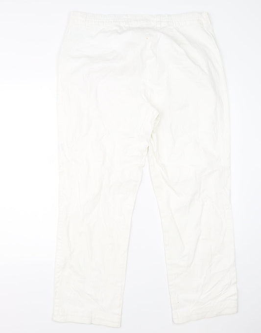 Ulla Popken Womens White   Trousers  Size 18 L28 in