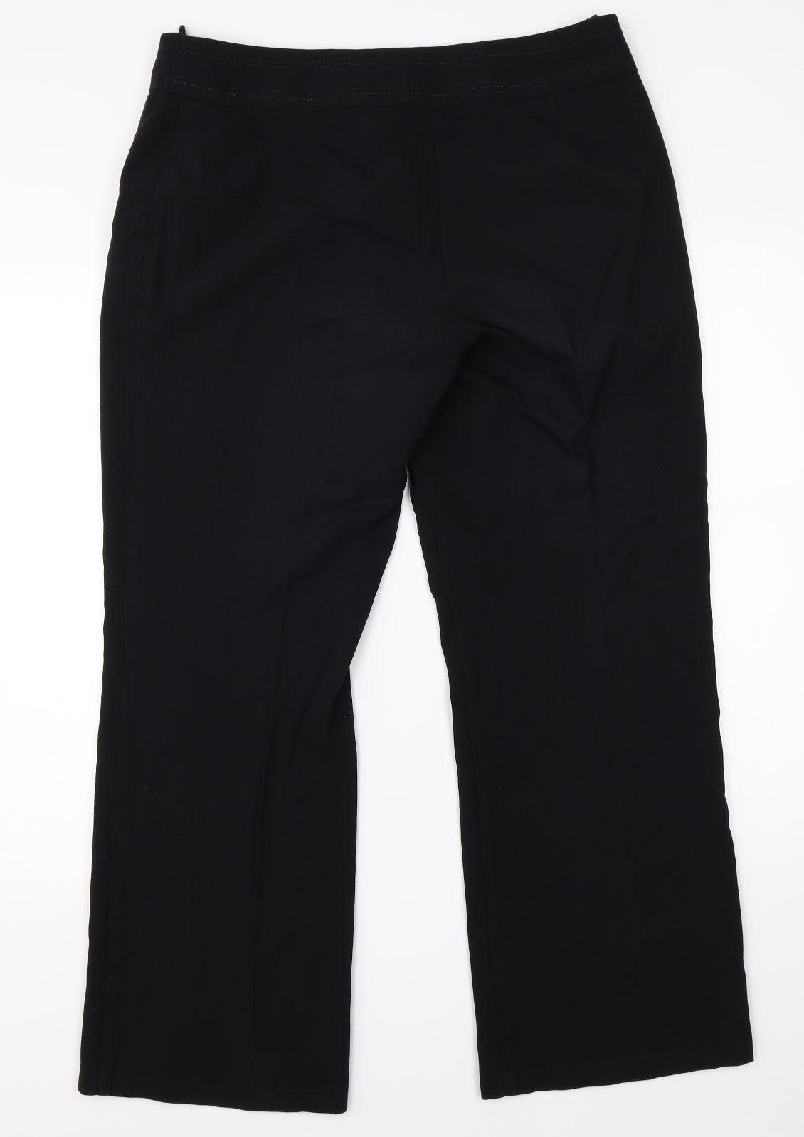 Womens UK Size 14 M&S Regular Fit Dress Pants Black Trousers