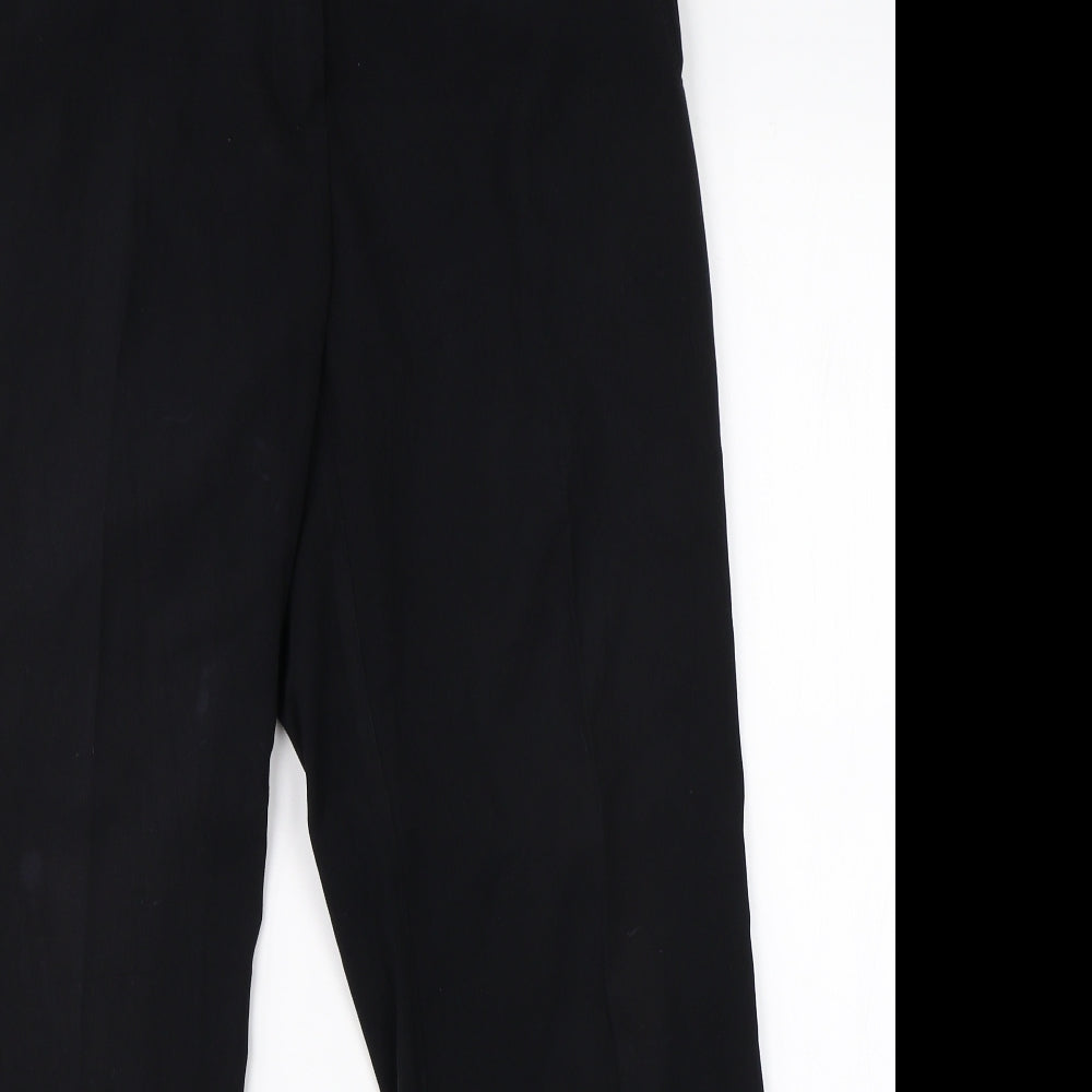 Womens UK Size 14 M&S Regular Fit Dress Pants Black Trousers