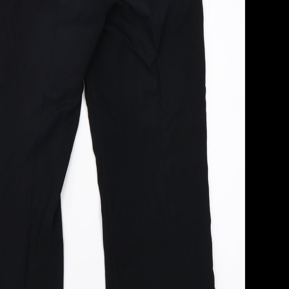 Womens UK Size 14 M&S Regular Fit Dress Pants Black Trousers