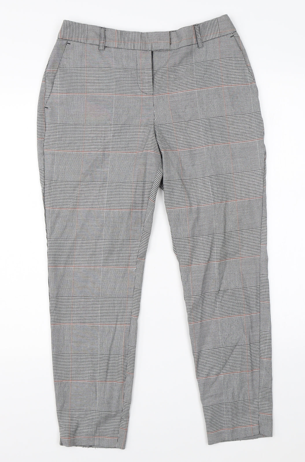 Womens UK Size 8 Preworn Regular Fit Dress Pants White Trousers