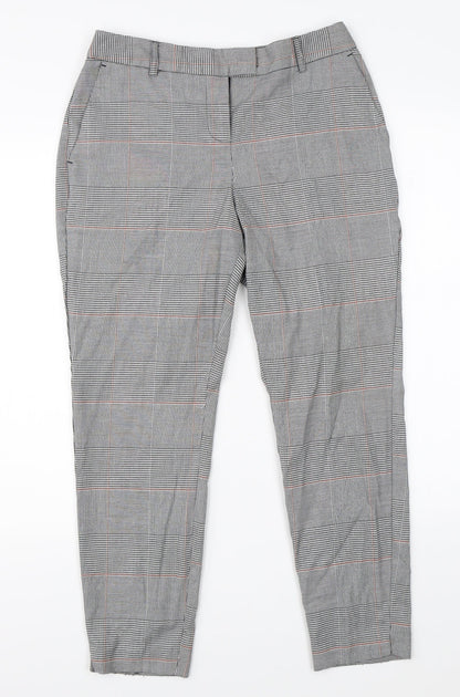 Womens UK Size 8 Preworn Regular Fit Dress Pants White Trousers