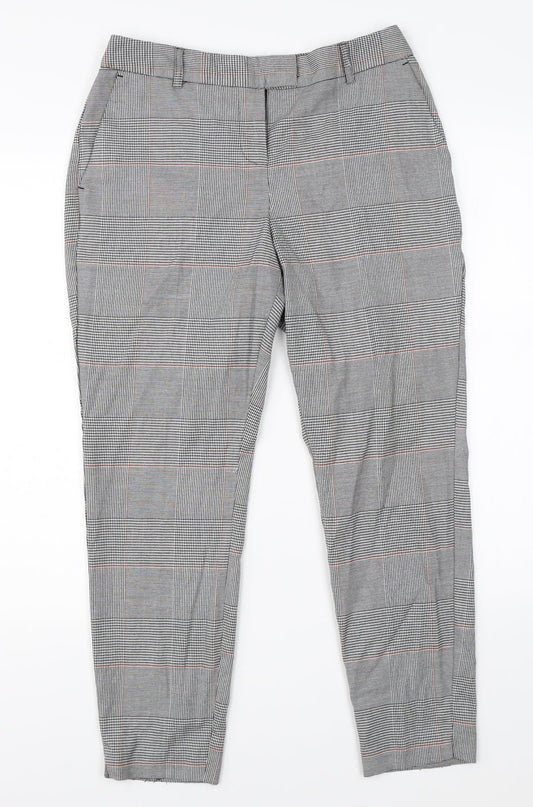 Womens UK Size 8 Preworn Regular Fit Dress Pants White Trousers