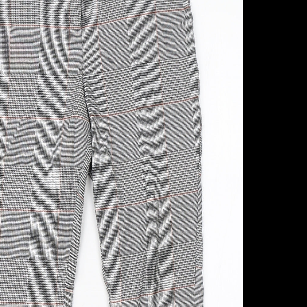 Womens UK Size 8 Preworn Regular Fit Dress Pants White Trousers
