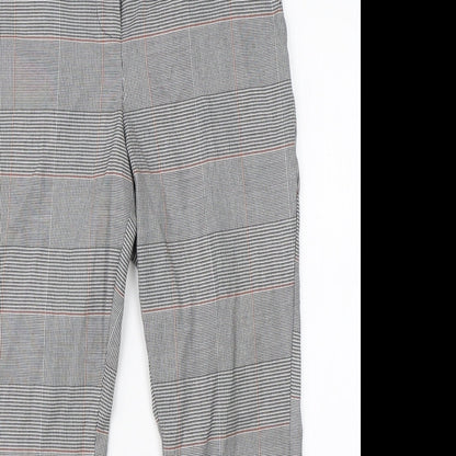 Womens UK Size 8 Preworn Regular Fit Dress Pants White Trousers