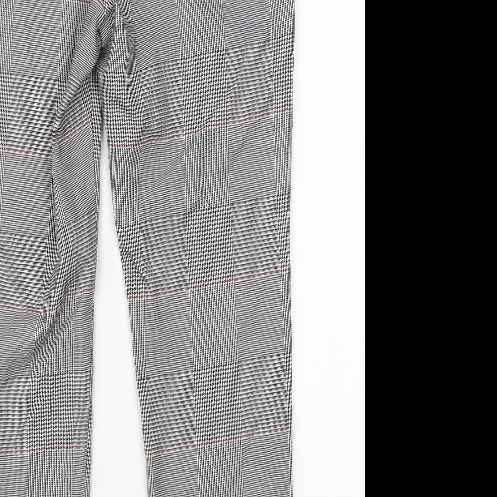 Womens UK Size 8 Preworn Regular Fit Dress Pants White Trousers