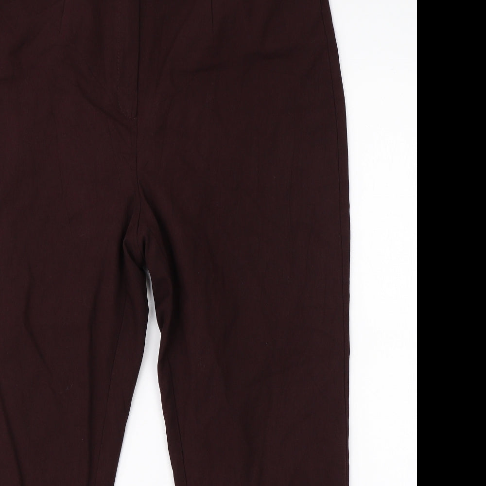 Womens UK Size 34 in M&S Regular Fit Dress Pants Red Trousers