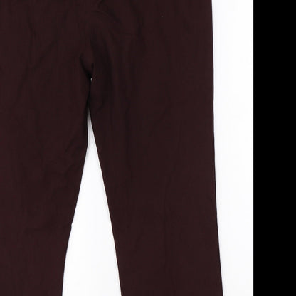Womens UK Size 34 in M&S Regular Fit Dress Pants Red Trousers