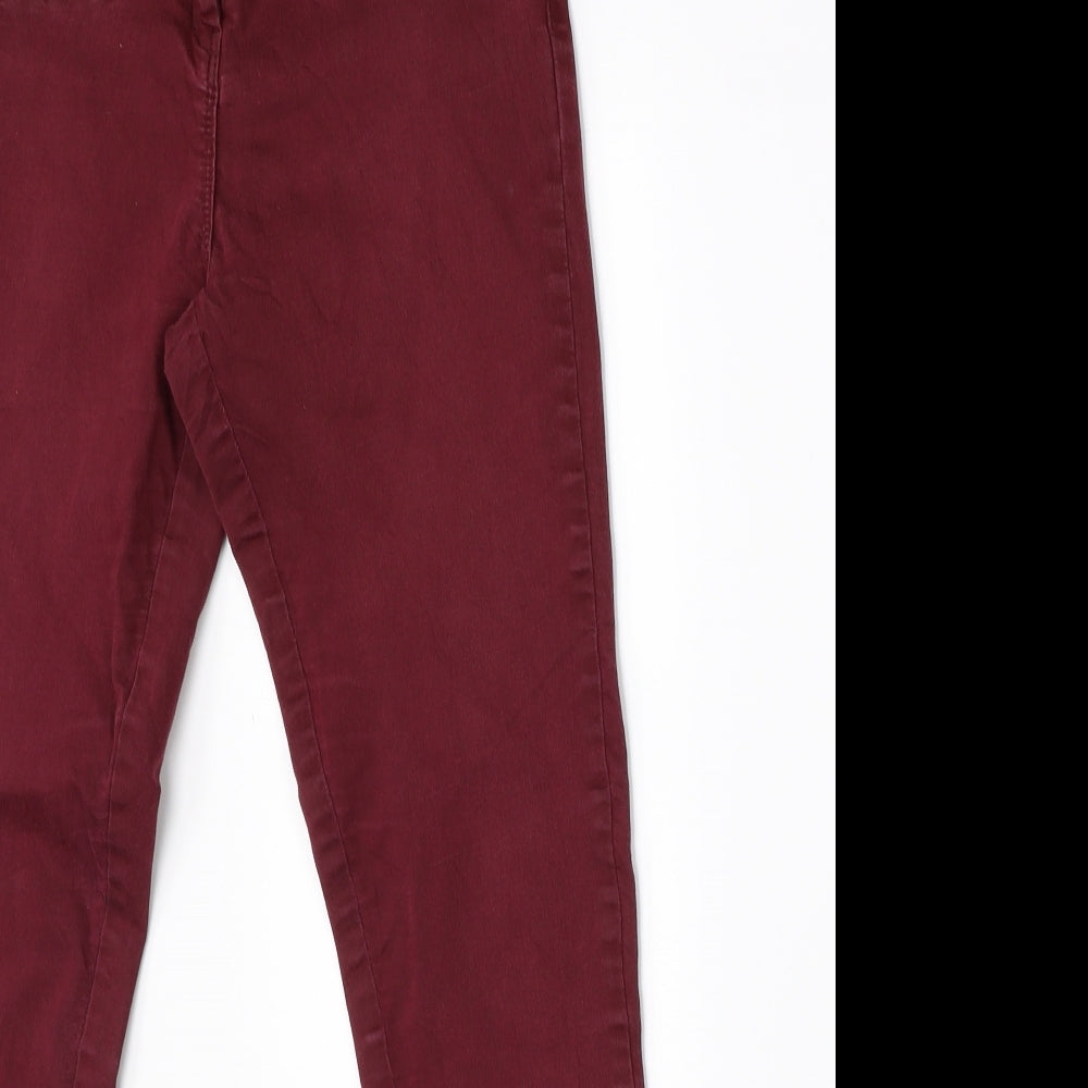 Womens UK Size 10 Papaya Regular Fit Skinny Red Jeans