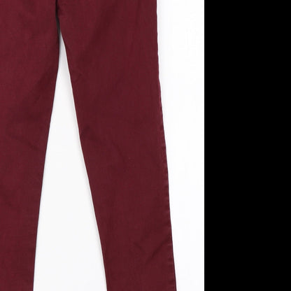 Womens UK Size 10 Papaya Regular Fit Skinny Red Jeans