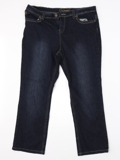 BHS Womens Blue  Denim Straight Jeans Size 14 L24 in