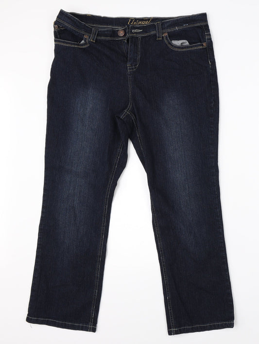 BHS Womens Blue  Denim Straight Jeans Size 14 L24 in