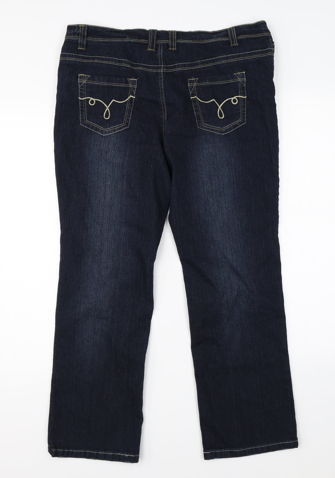 BHS Womens Blue  Denim Straight Jeans Size 14 L24 in